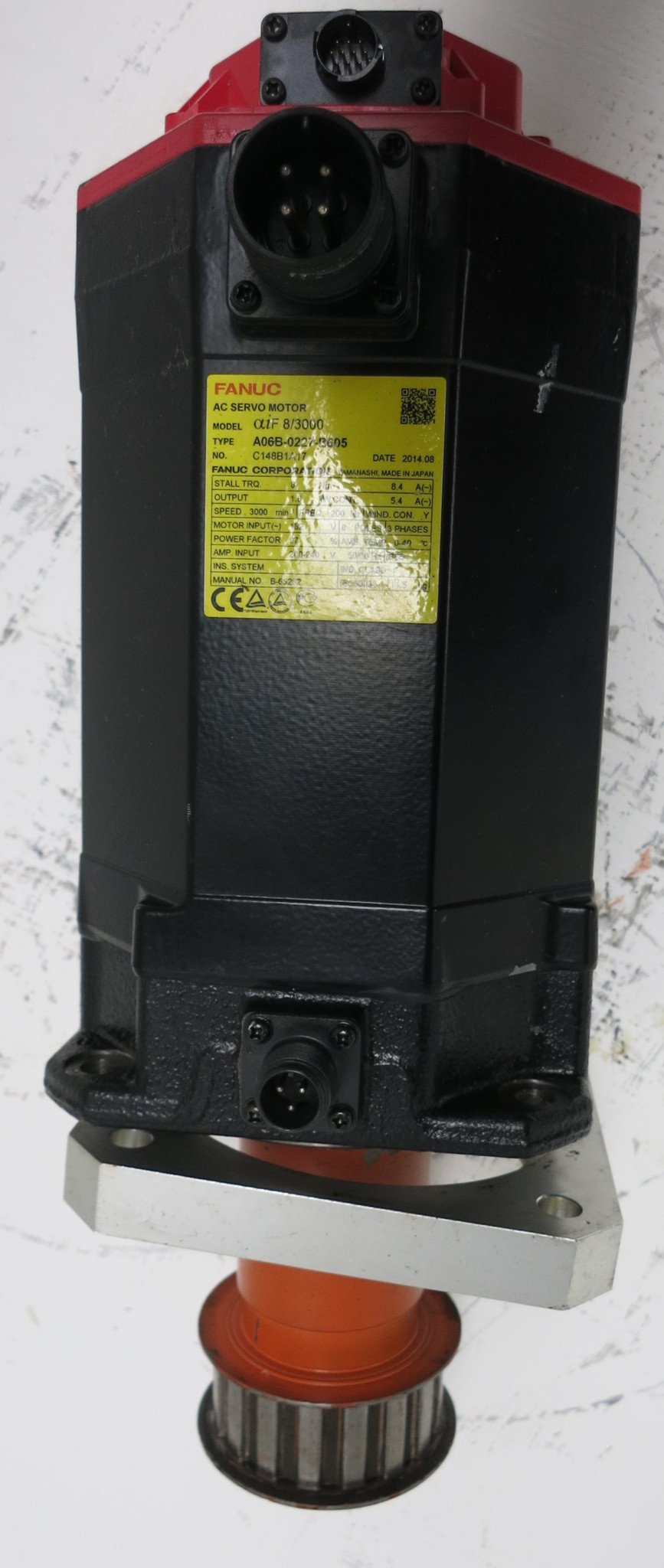 Fanuc aiF 8/3000 i A06B-0227-B605 3000 RPM AC Servo Motor 